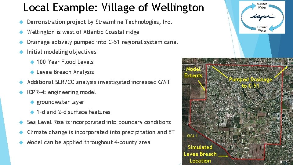 Local Example: Village of Wellington Demonstration project by Streamline Technologies, Inc. Wellington is west