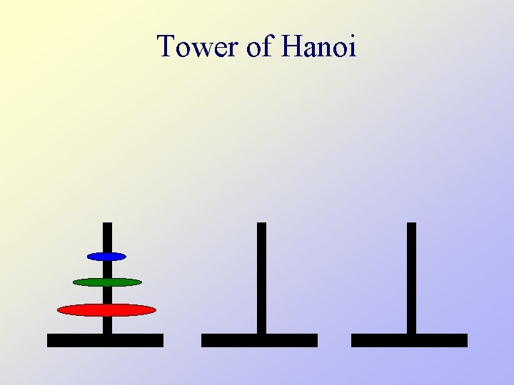 Tower of Hanoi Tower of Hanoi