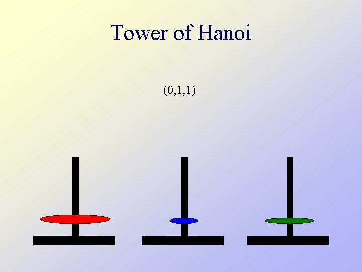 Tower of Hanoi (0, 1, 1) 