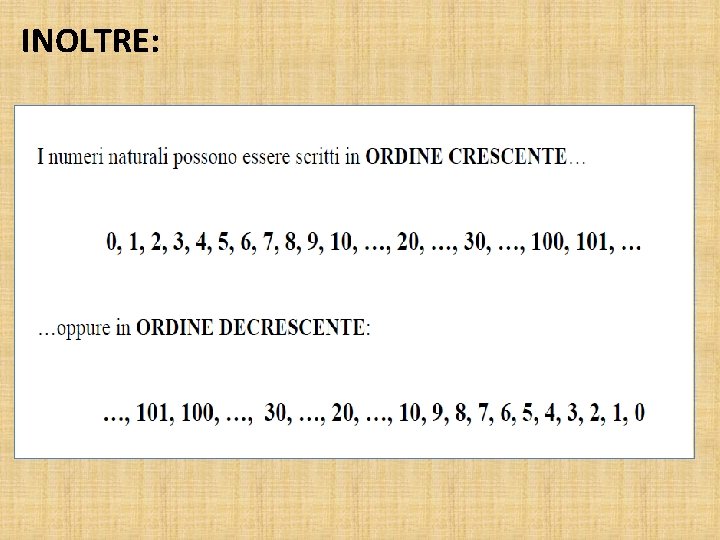 INOLTRE: 