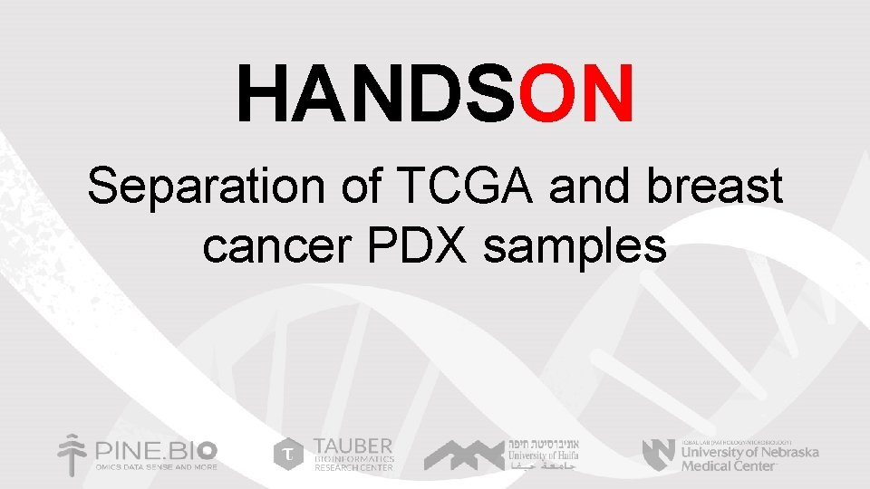 BREAK HANDSON Separation of TCGA and breast cancer PDX samples 78 