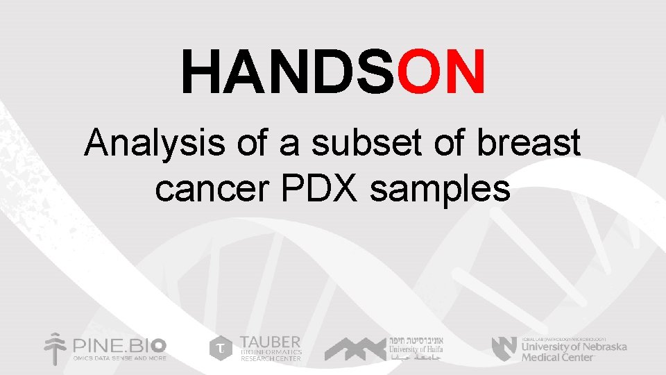 BREAK HANDSON Analysis of a subset of breast cancer PDX samples 79 