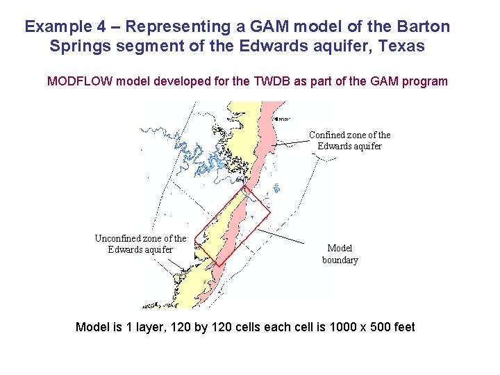 Example 4 – Representing a GAM model of the Barton Springs segment of the