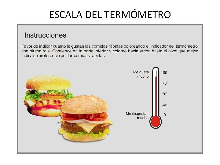 ESCALA DEL TERMÓMETRO ESCALA DEL TERMÓMETRO