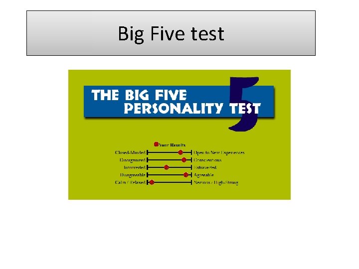 Big Five test 