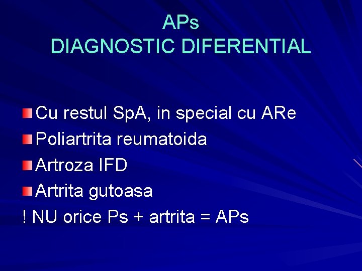 artrita reactiva diagnostic diferential