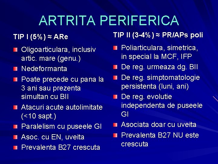 artrita oligoarticulara