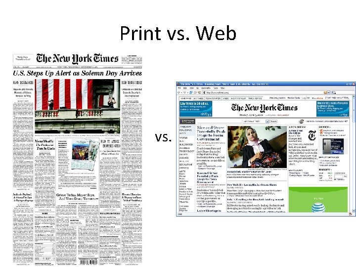 Print vs. Web vs. 