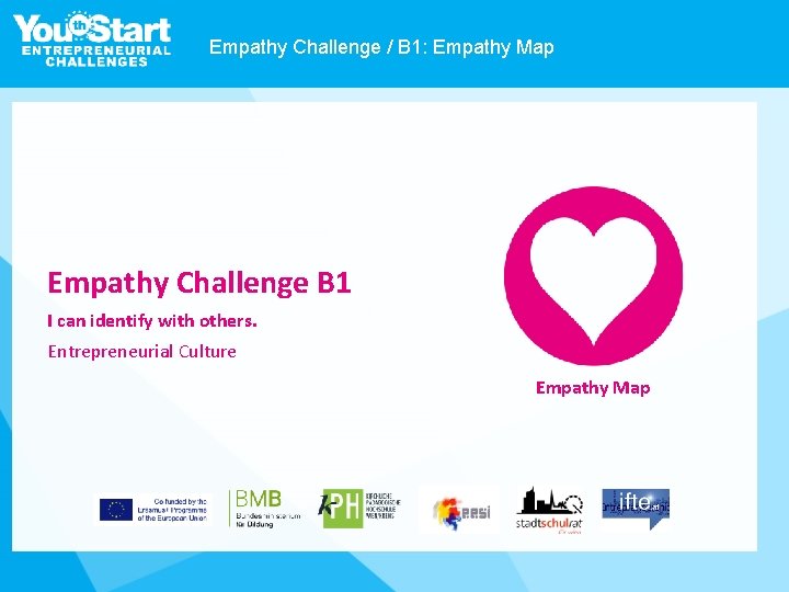 Empathy Challenge / B 1: Empathy Map Empathy Challenge B 1 I can identify