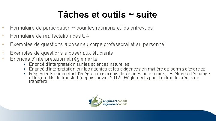 Tâches et outils ~ suite • Formulaire de participation ~ pour les réunions et Tâches et outils ~ suite • Formulaire de participation ~ pour les réunions et