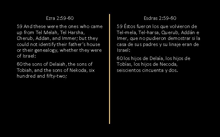 Ezra 2: 59 -60 59 And these were the ones who came up from