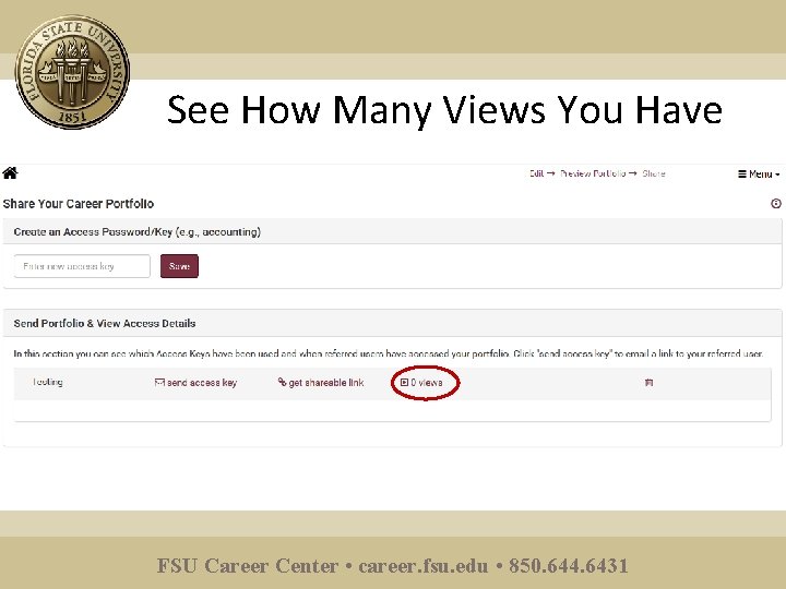 See How Many Views You Have FSU Career Center • career. fsu. edu •