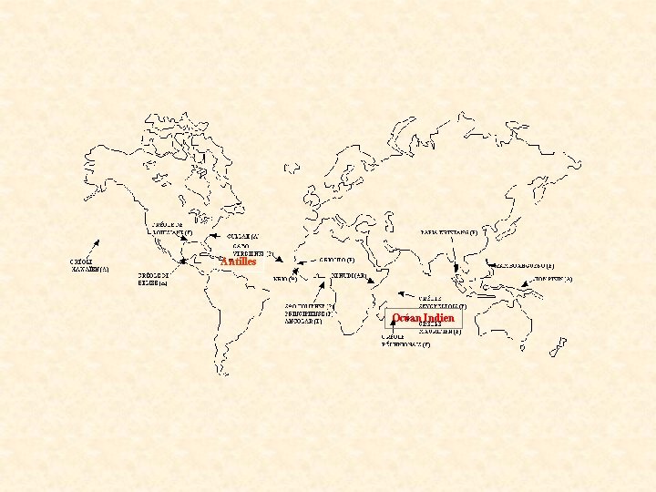 Antilles Océan Indien 