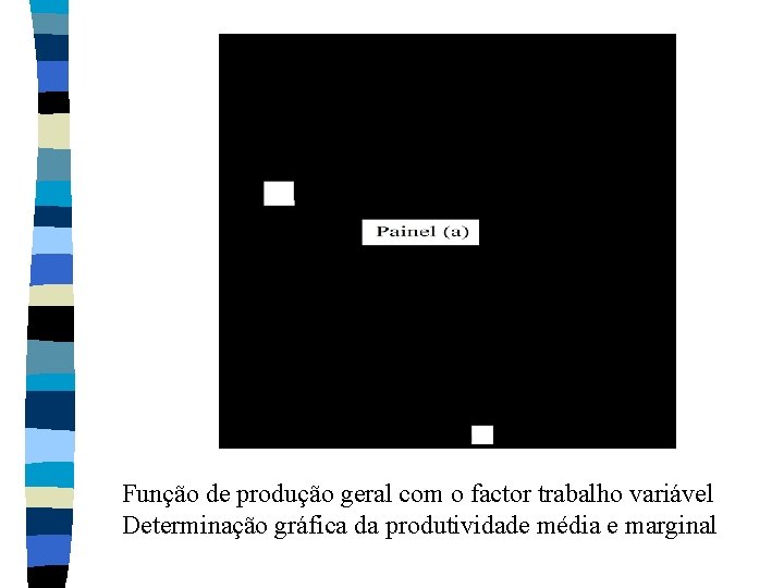 Função de produção geral com o factor trabalho variável Determinação gráfica da produtividade média