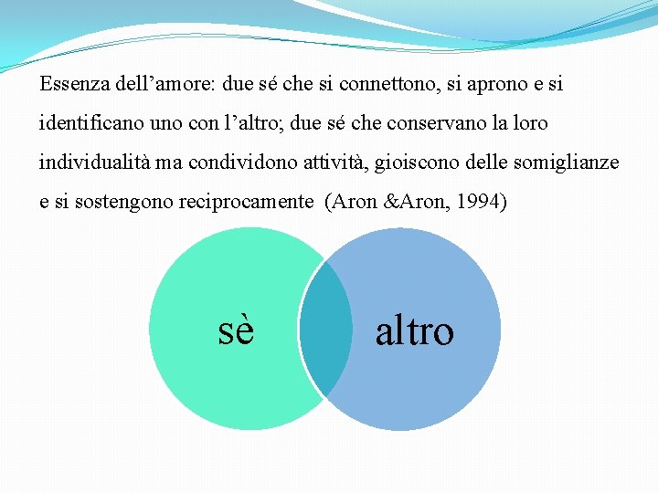 Essenza dell’amore: due sé che si connettono, si aprono e si identificano uno con