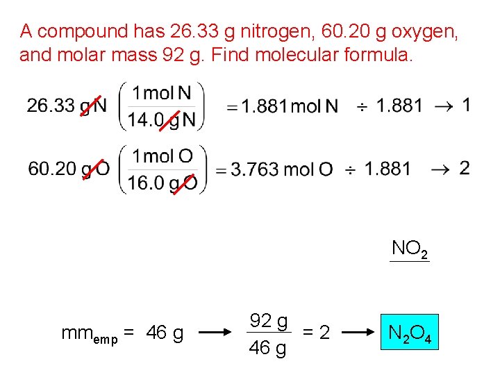 A compound has 26. 33 g nitrogen, 60. 20 g oxygen, and molar mass