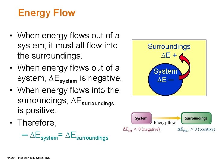 Energy Flow • When energy flows out of a system, it must all flow