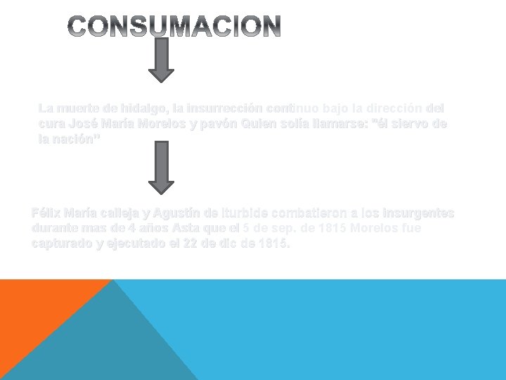 La muerte de hidalgo, la insurrección continuo bajo la dirección del cura José María