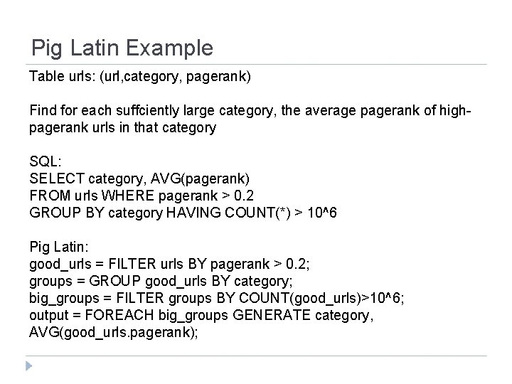 Pig Latin A NotSoForeign Language for Data Processing