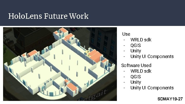 Holo. Lens Future Work Use - WRLD sdk - QGIS - Unity UI Components Holo. Lens Future Work Use - WRLD sdk - QGIS - Unity UI Components