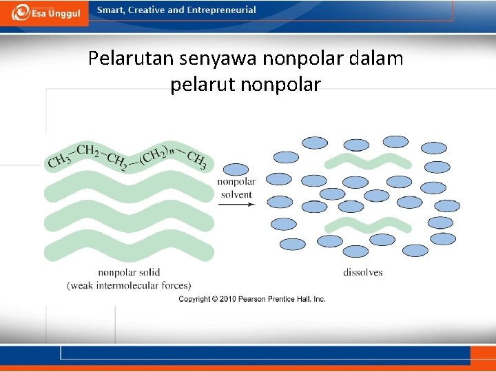 Pelarutan senyawa nonpolar dalam pelarut nonpolar 