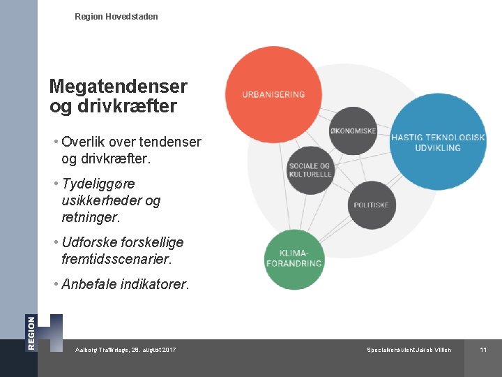 Region Hovedstaden Megatendenser og drivkræfter • Overlik over tendenser og drivkræfter. • Tydeliggøre usikkerheder