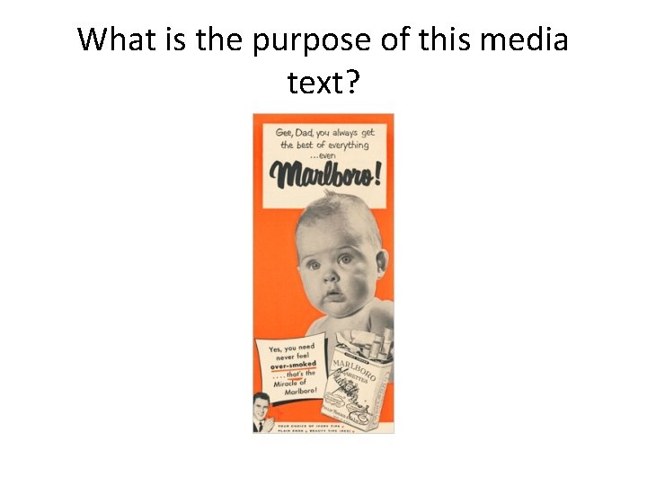 What is the purpose of this media text? 