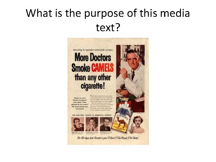 What is the purpose of this media text? 