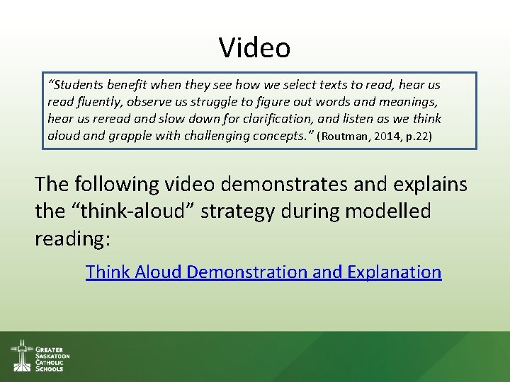Video “Students benefit when they see how we select texts to read, hear us Video “Students benefit when they see how we select texts to read, hear us