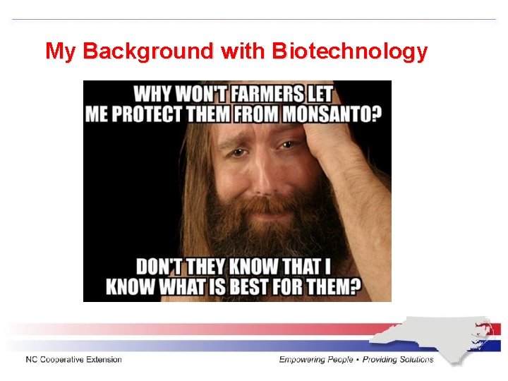 My Background with Biotechnology 