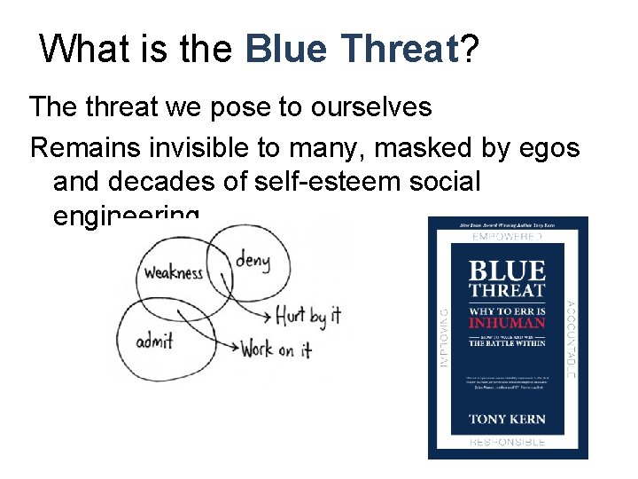 What is the Blue Threat? The threat we pose to ourselves Remains invisible to
