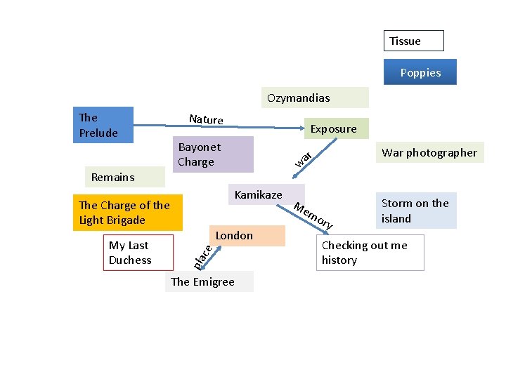 Tissue Poppies Ozymandias The Prelude Remains Nature Bayonet Charge War photographer r a w