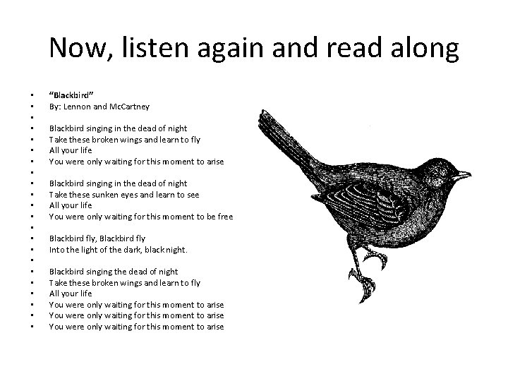 Blackbird Paul Mc Cartney And The Beatles The