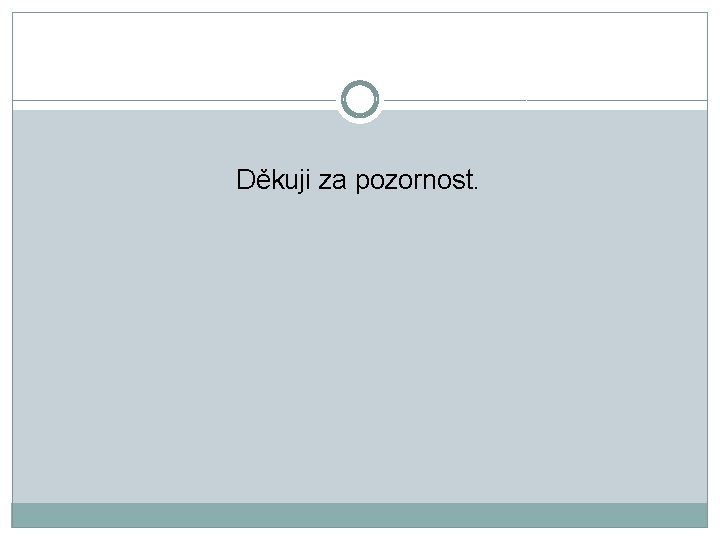 Děkuji za pozornost. 