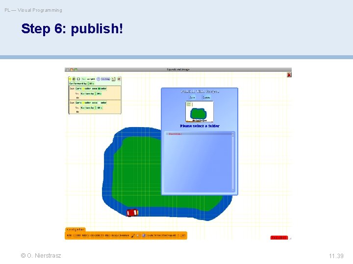 PL — Visual Programming Step 6: publish! © O. Nierstrasz 11. 39 
