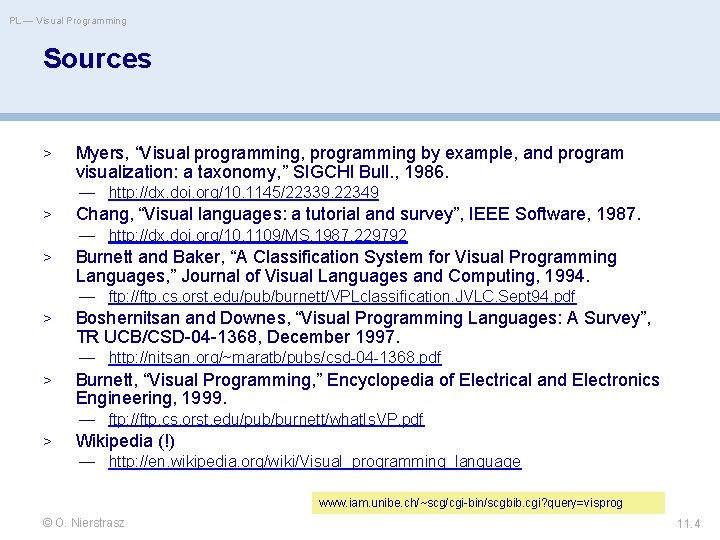 PL — Visual Programming Sources > Myers, “Visual programming, programming by example, and program