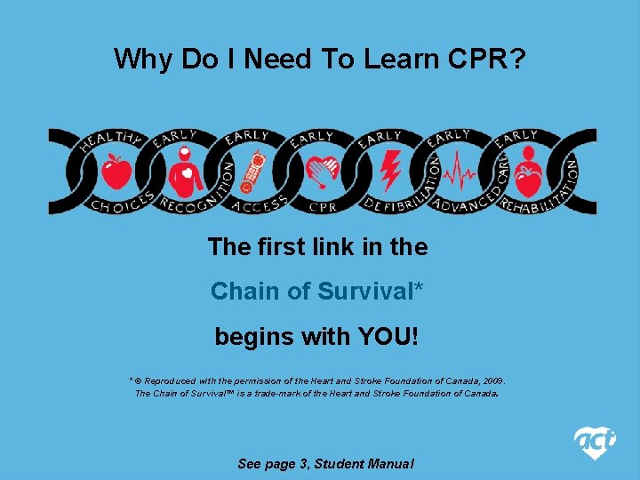 Why Do I Need To Learn CPR? The first link in the Chain of