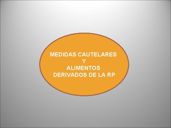 MEDIDAS CAUTELARES Y ALIMENTOS DERIVADOS DE LA RP MEDIDAS CAUTELARES Y ALIMENTOS DERIVADOS DE LA RP