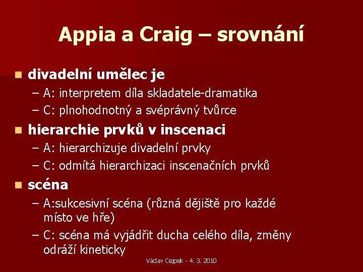 Appia a Craig – srovnání n divadelní umělec je – A: interpretem díla skladatele-dramatika Appia a Craig – srovnání n divadelní umělec je – A: interpretem díla skladatele-dramatika