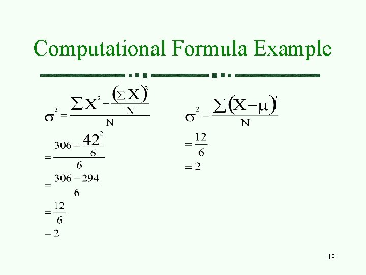 Computational Formula Example 19 