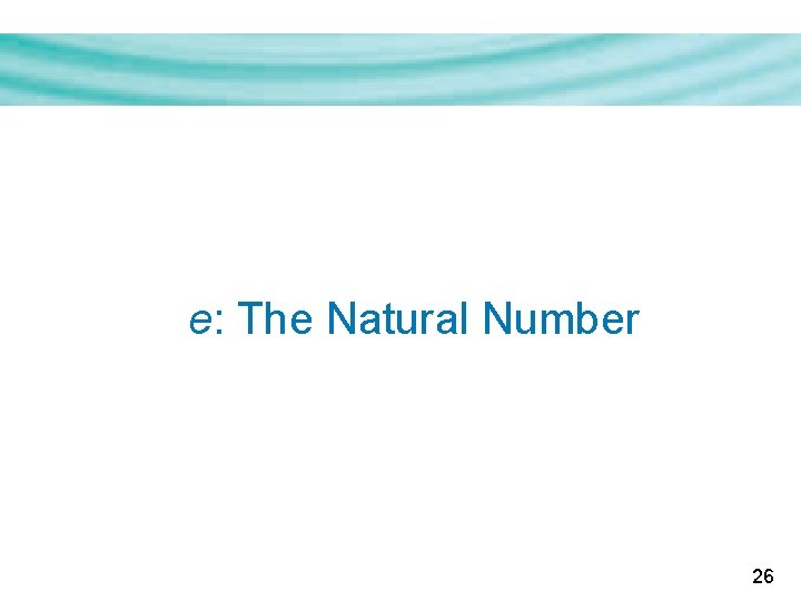 e: The Natural Number 26 