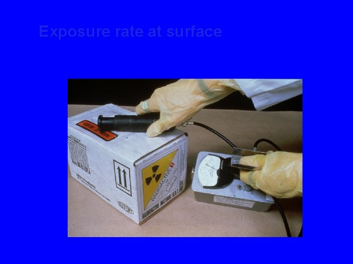 Exposure rate at surface 