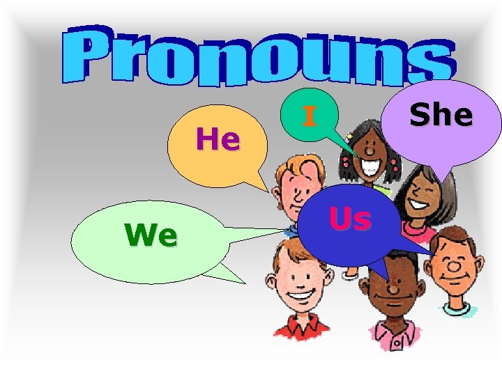 He We We She I Us Pronouns A