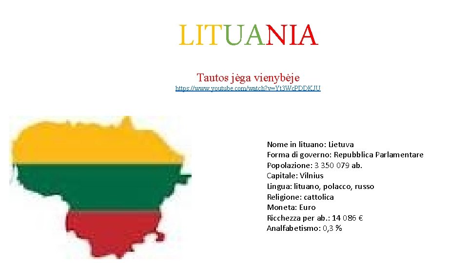 LITUANIA Tautos jėga vienybėje https: //www. youtube. com/watch? v=Yt 3 Wc. PDDKJU Nome in LITUANIA Tautos jėga vienybėje https: //www. youtube. com/watch? v=Yt 3 Wc. PDDKJU Nome in