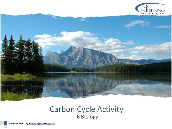 Carbon Cycle Activity IB Biology © David Faure, In. Thinking www. biology-inthinking. co. uk