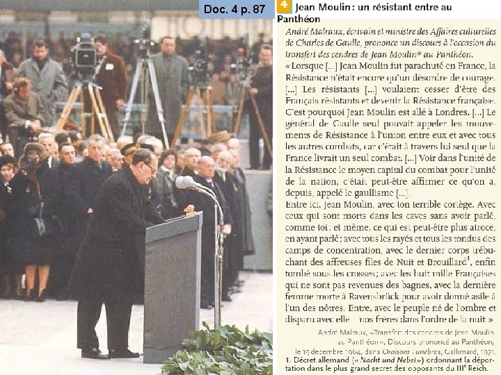 Doc. 4 p. 87 Cérémonie du transfert des cendres de Jean Moulin, 1 er