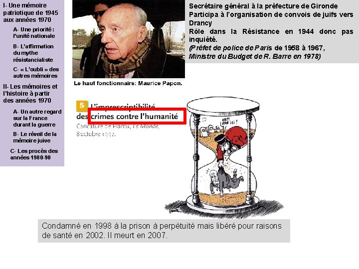 I- Une mémoire patriotique de 1945 aux années 1970 A- Une priorité : l’unité I- Une mémoire patriotique de 1945 aux années 1970 A- Une priorité : l’unité