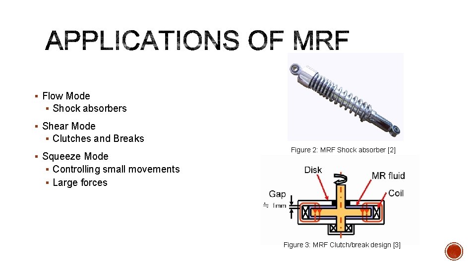 § Flow Mode § Shock absorbers § Shear Mode § Clutches and Breaks §