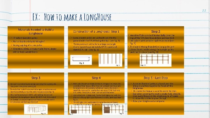 EX: How to make a Long. House 22 