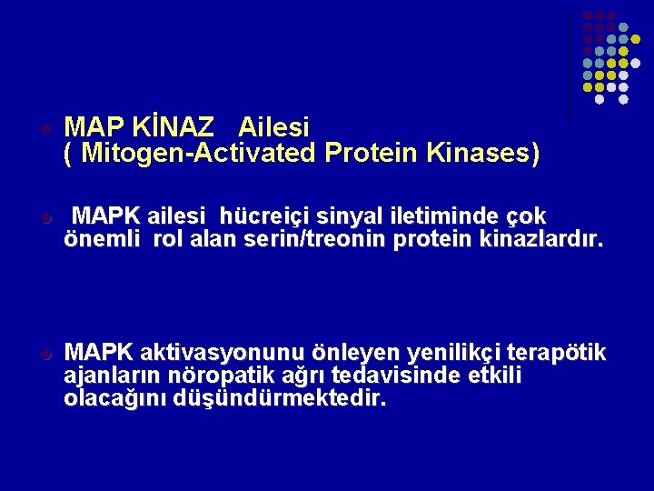l MAP KİNAZ Ailesi ( Mitogen-Activated Protein Kinases) l MAPK ailesi hücreiçi sinyal iletiminde l MAP KİNAZ Ailesi ( Mitogen-Activated Protein Kinases) l MAPK ailesi hücreiçi sinyal iletiminde